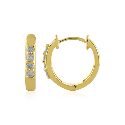 Boucles d'oreilles en argent et Diamant I4 (J)