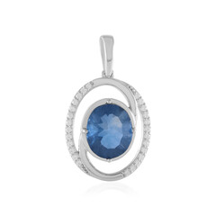 Pendentif en argent et Fluorite à couleur changeante