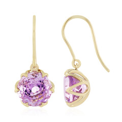 Boucles d'oreilles en or et Améthyste Rose de France (PHANTASIA)
