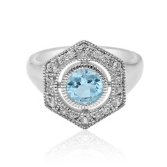 Bague en argent et Topaze bleu ciel
