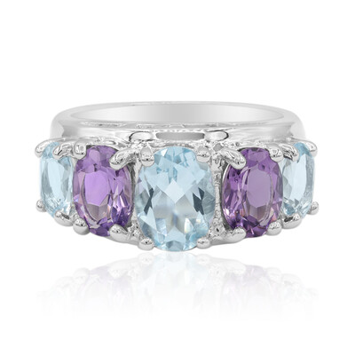 Bague en argent et Topaze bleu ciel