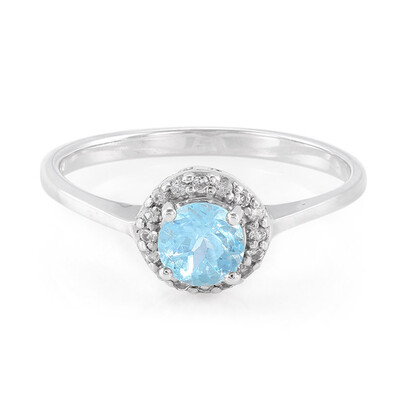 Bague en argent et Apatite bleue