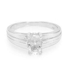 Bague pour homme en argent et Pétalite
