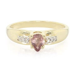 Bague en or et Saphir Padparadscha non chauffé