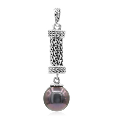 Pendentif en argent et Perle de culture de Tahiti (Nan Collection)