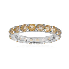 Bague en argent et Citrine