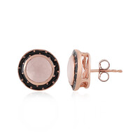 Boucles d'oreilles en argent et Quartz rose