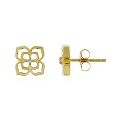 Boucles d'oreilles en argent et Diamant I4 (J)
