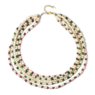 Collier en argent et Perle blanche de culture d'eau douce (Riya)