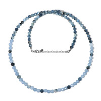 Collier en argent et Aigue marine mousse