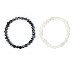 Bracelet et Pierre de Lune blanche