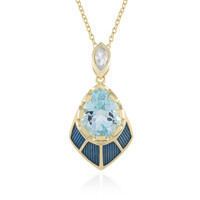 Collier en argent et Topaze bleu ciel (Adela Silber)