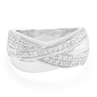 Bague en argent et Saphir blanc