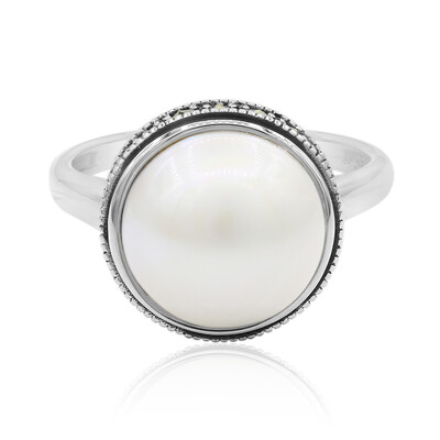 Bague en argent et Perle de Mabé (TPC)