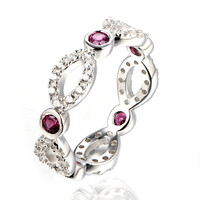 Bague en argent et Grenat Rhodolite