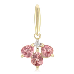 Pendentif en argent et Saphir Padparadscha