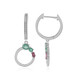 Boucles d'oreilles en argent et Emeraude de Russie