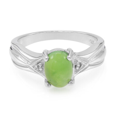 Bague en argent et Chrysoprase impériale