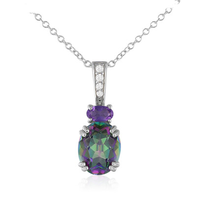 Collier en argent et Quartz mystique