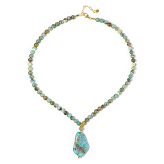Collier en argent et Turquoise de Morenci (Riya)