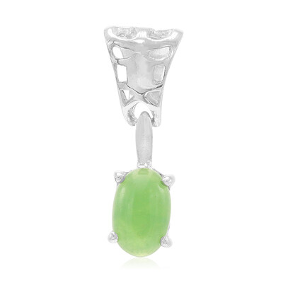 Pendentif en argent et Chrysoprase impériale