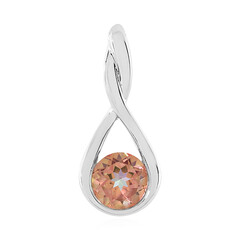 Pendentif en argent et Topaze mystique couleur pêche