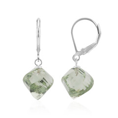 Boucles d'oreilles en argent et Améthyste verte