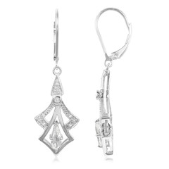 Boucles d'oreilles en argent et Goshénite
