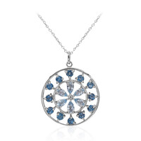 Collier en argent et Topaze bleu ciel