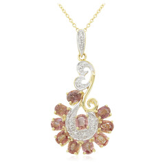 Collier en or et Saphir Padparadscha non chauffé (AMAYANI)