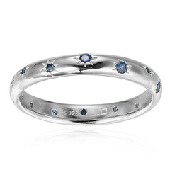 Bague en argent et Saphir bleu