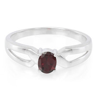 Bague en argent et Rhodolite du Brésil