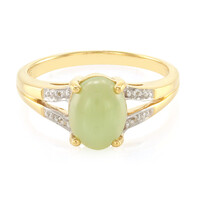 Bague en argent et Chrysoprase impériale