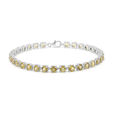 Bracelet en argent et Quartz miel