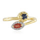 Bague en argent et Saphir orange