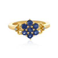 Bague en argent et Saphir bleu