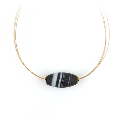 Collier en argent et Agate