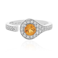 Bague en argent et Grenat mandarine