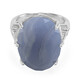 Bague en argent et Agate zonée bleue