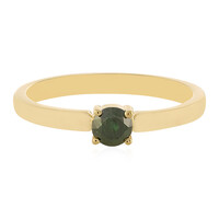 Bague en argent et Diamant vert I3