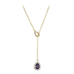 Collier en laiton et Améthyste de Zambie (Juwelo Style)