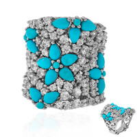 Bague en argent et Turquoise Sleeping Beauty (Dallas Prince Designs)