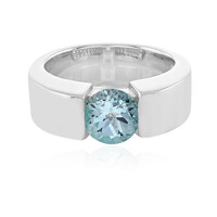 Bague en argent et Topaze bleu ciel