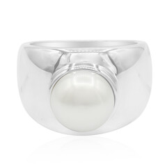Bague en argent et Perle de culture d'eau douce (TPC)