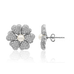 Boucles d'oreilles en argent et Perle de culture d'eau douce
