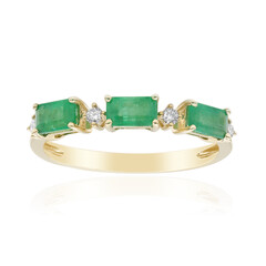 Bague en or et Emeraude de Zambie AAA (CIRARI)