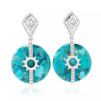Boucles d'oreilles en argent et Turquoise (Dallas Prince Designs)