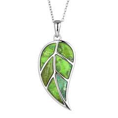 Collier en argent et Turquoise verte de Kingman