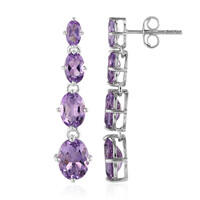 Boucles d'oreilles en argent et Améthyste