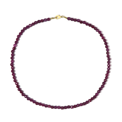 Collier en argent et Rubis du Mozambique